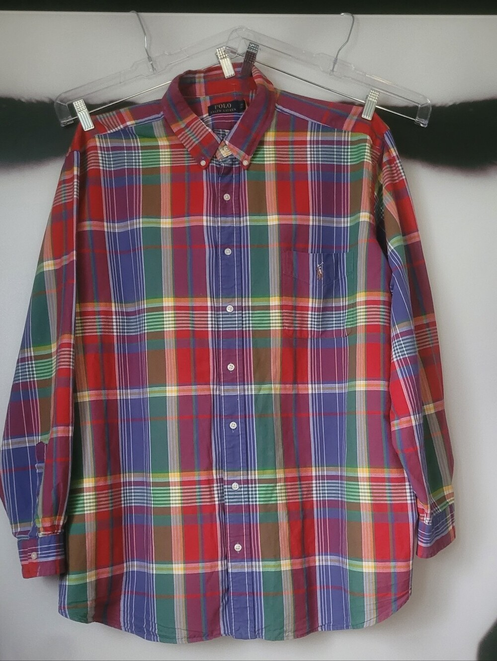 Polo by Ralph Lauren Red Multicolor Plaid Button-Down Shirt